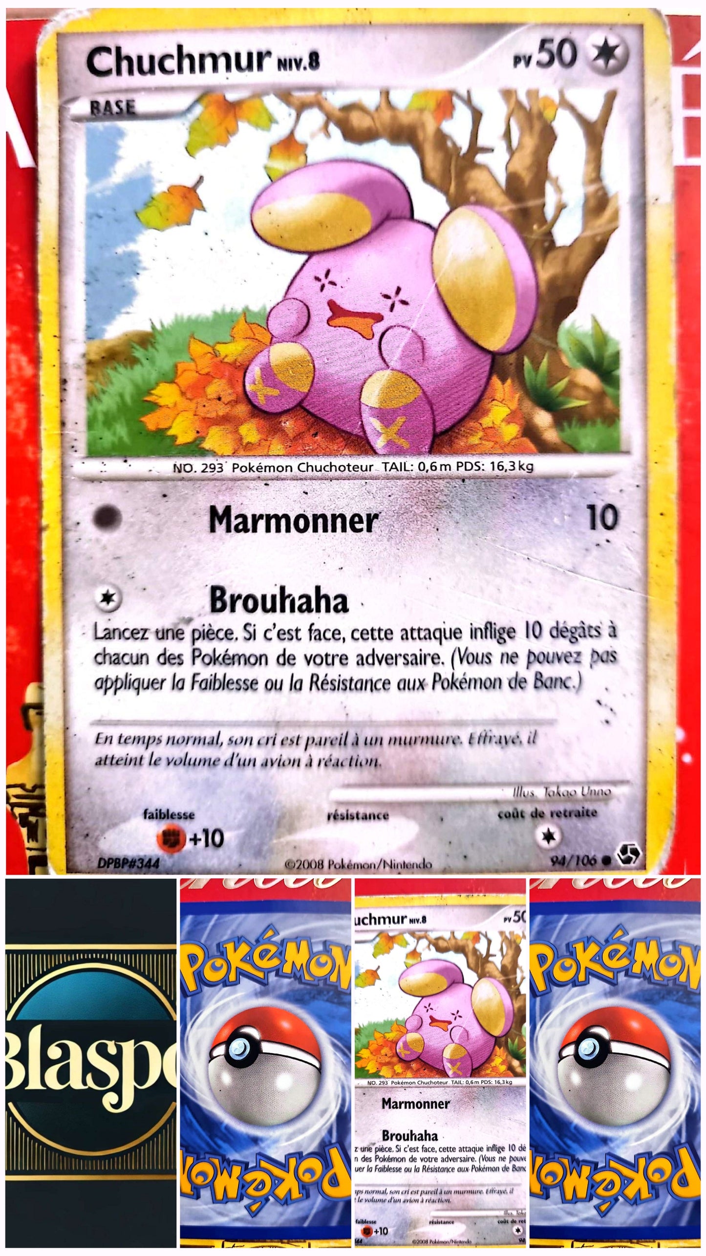 Carte Pokémon Chuchmur PV 50 – Ancienne Carte Officielle – FR