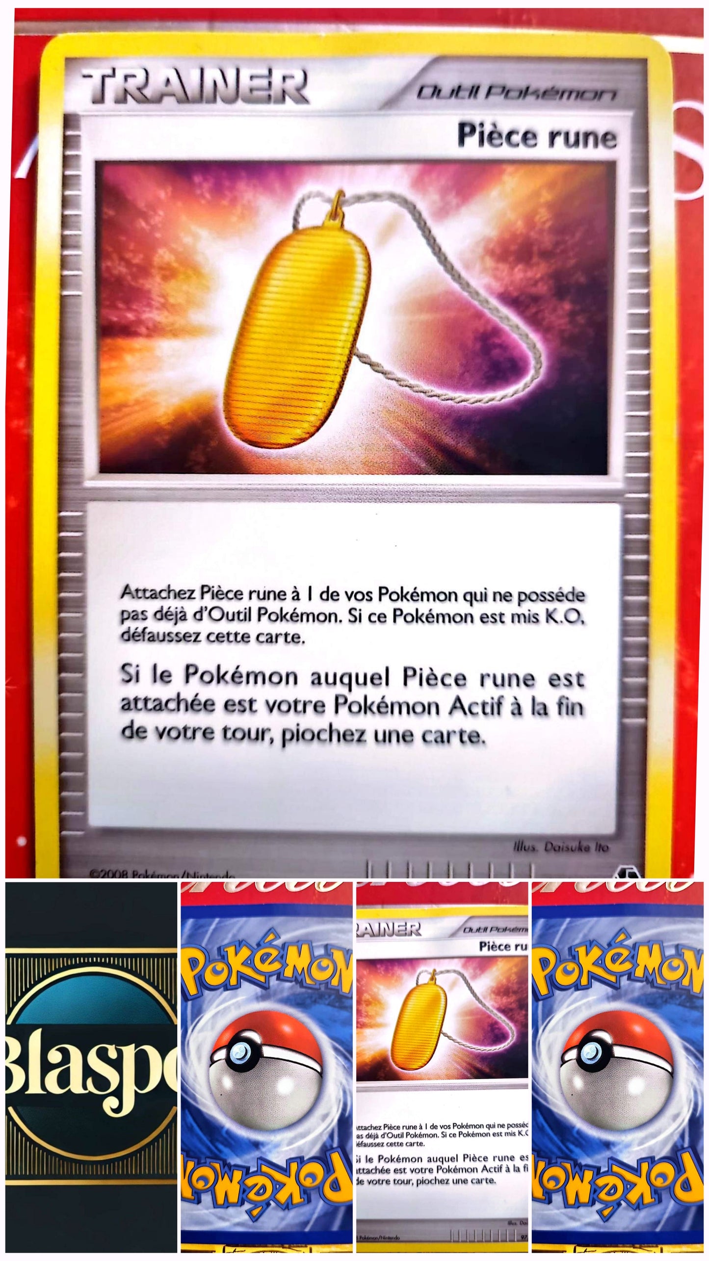 Carte Pokémon Dresseur – Pièce Rune – Outil Pokémon – FR –