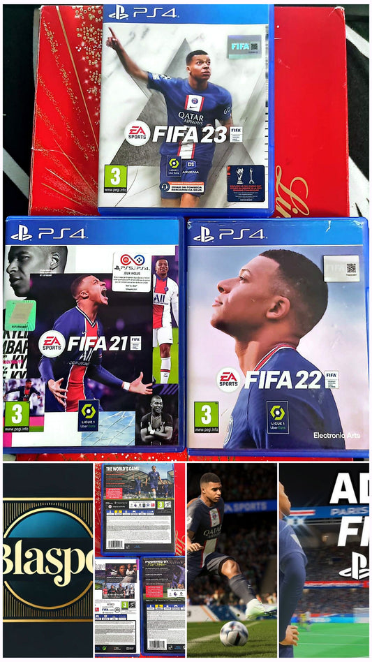 Lot 3 Jeux PS4 FIFA 21 + FIFA 22 + FIFA 23 – Football – Version Française – Disques Fonctionnels