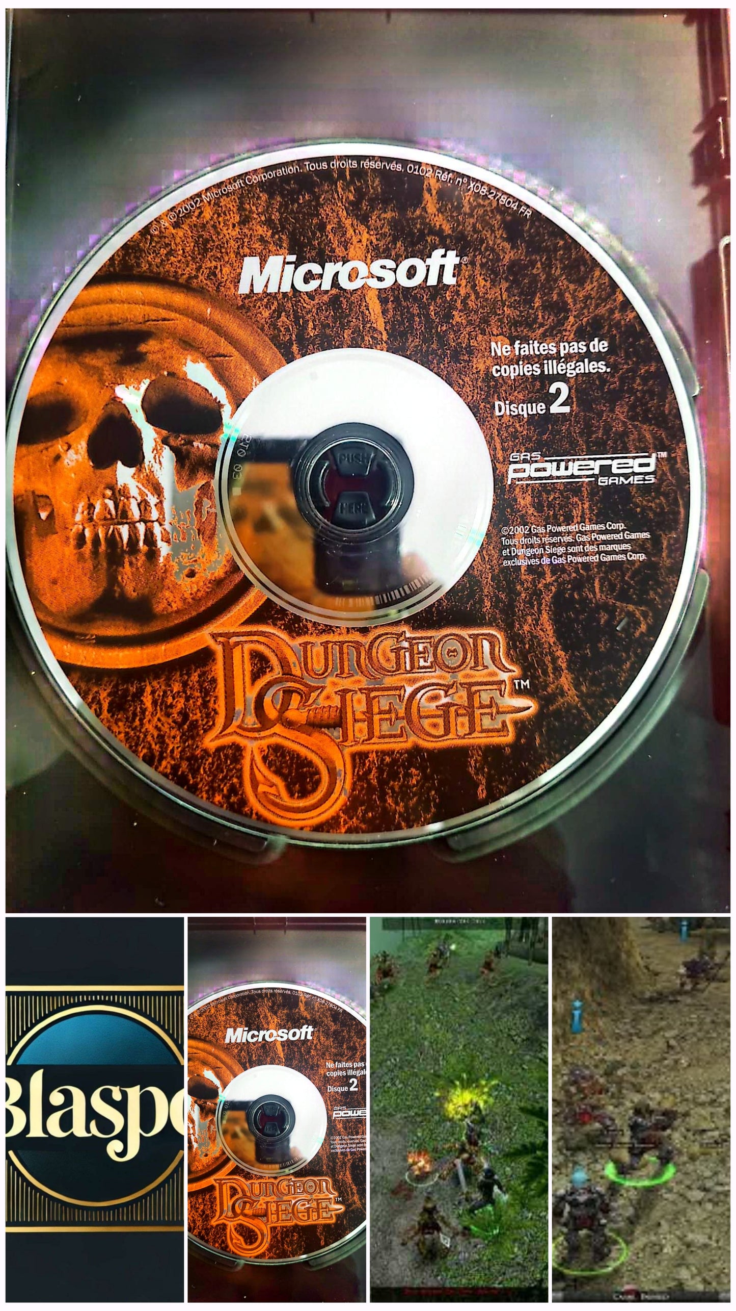 Dungeon Siege PC – Disque 2 seul – Jeu original Microsoft – Sans boîtier – Fonctionnel