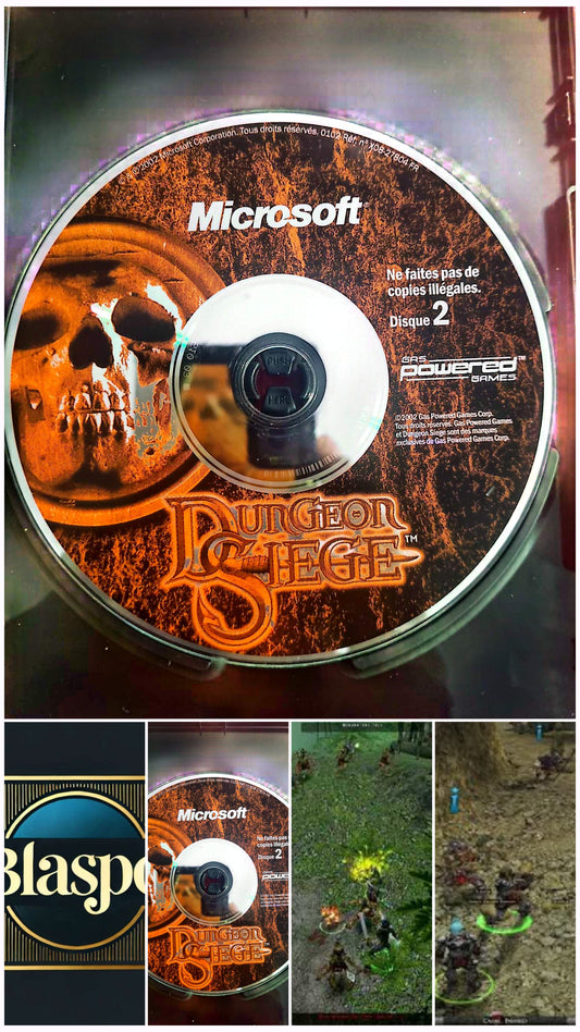 Dungeon Siege PC – Disque 2 seul – Jeu original Microsoft – Sans boîtier – Fonctionnel