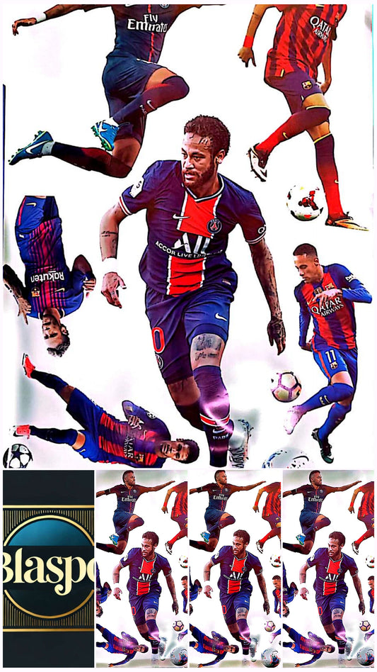 Stickers Muraux Football – Joueur Attaquant – Lot de 6 à 7 Autocollants – Grand Format 90x60 cm – Neuf