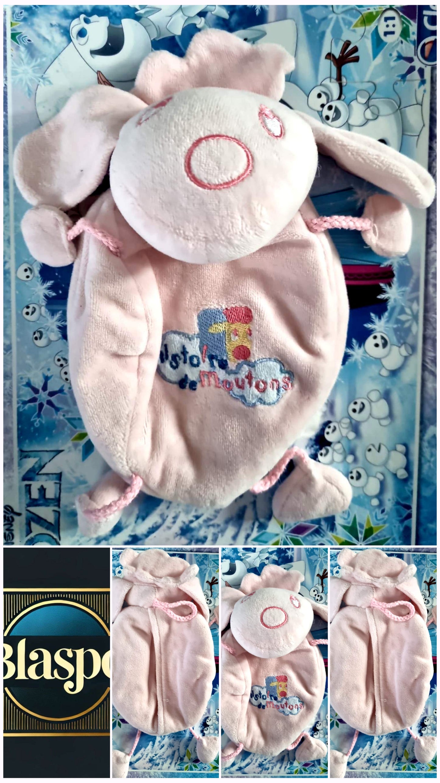 Doudou Bébé Rose – Docteur des Moutons – Peluche Douce