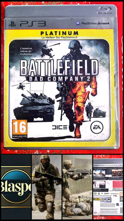 Battlefield: Bad Company 2 – Édition Platinum – Jeu PS3 – FPS Multijoueur – Electronic Arts / DICE – PEGI 16 – Version Française