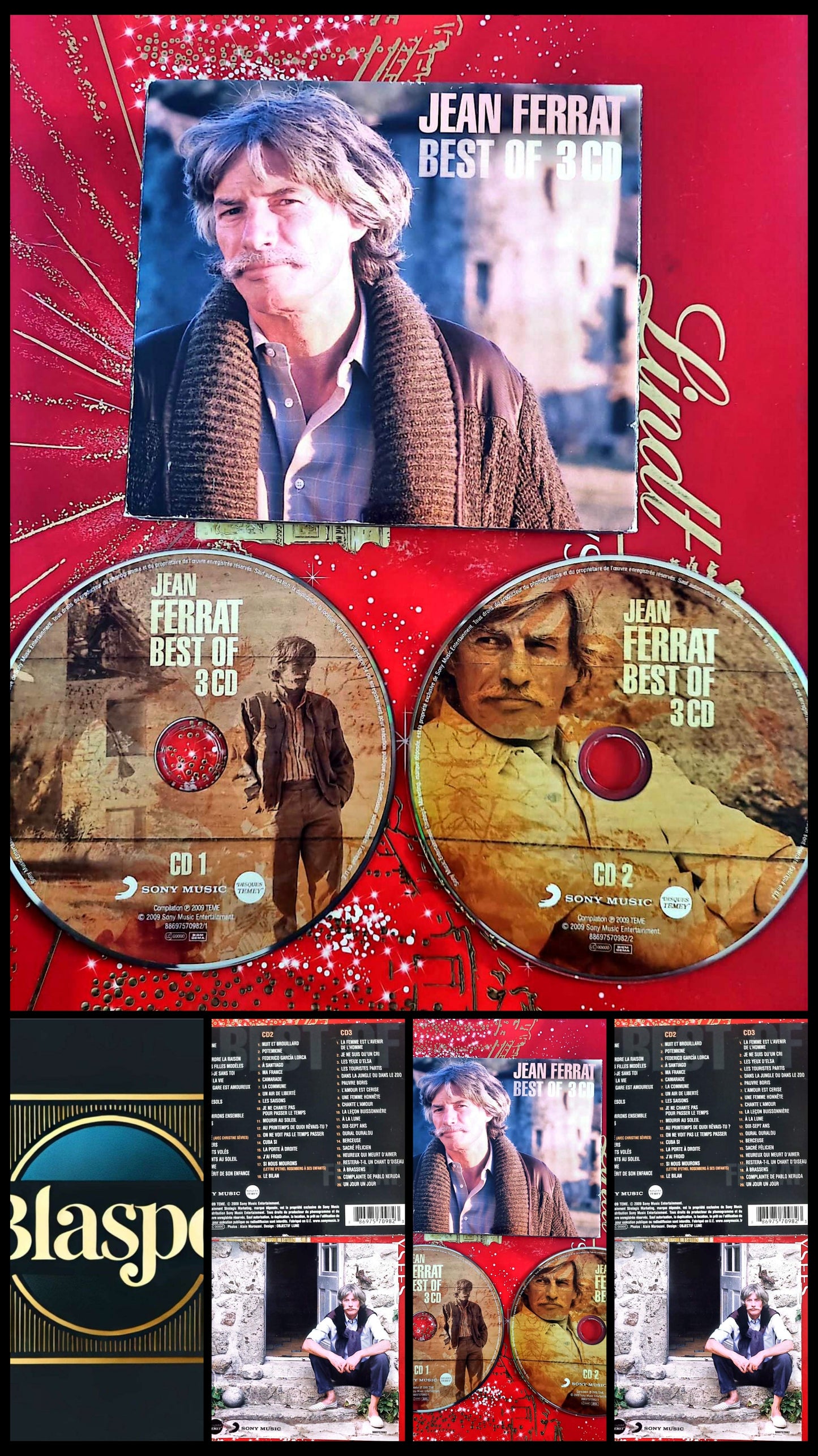 Jean Ferrat Best Of Coffret 3 CD – 2 CD Inclus Uniquement CD1 et CD2 – Compilation Chanson Française