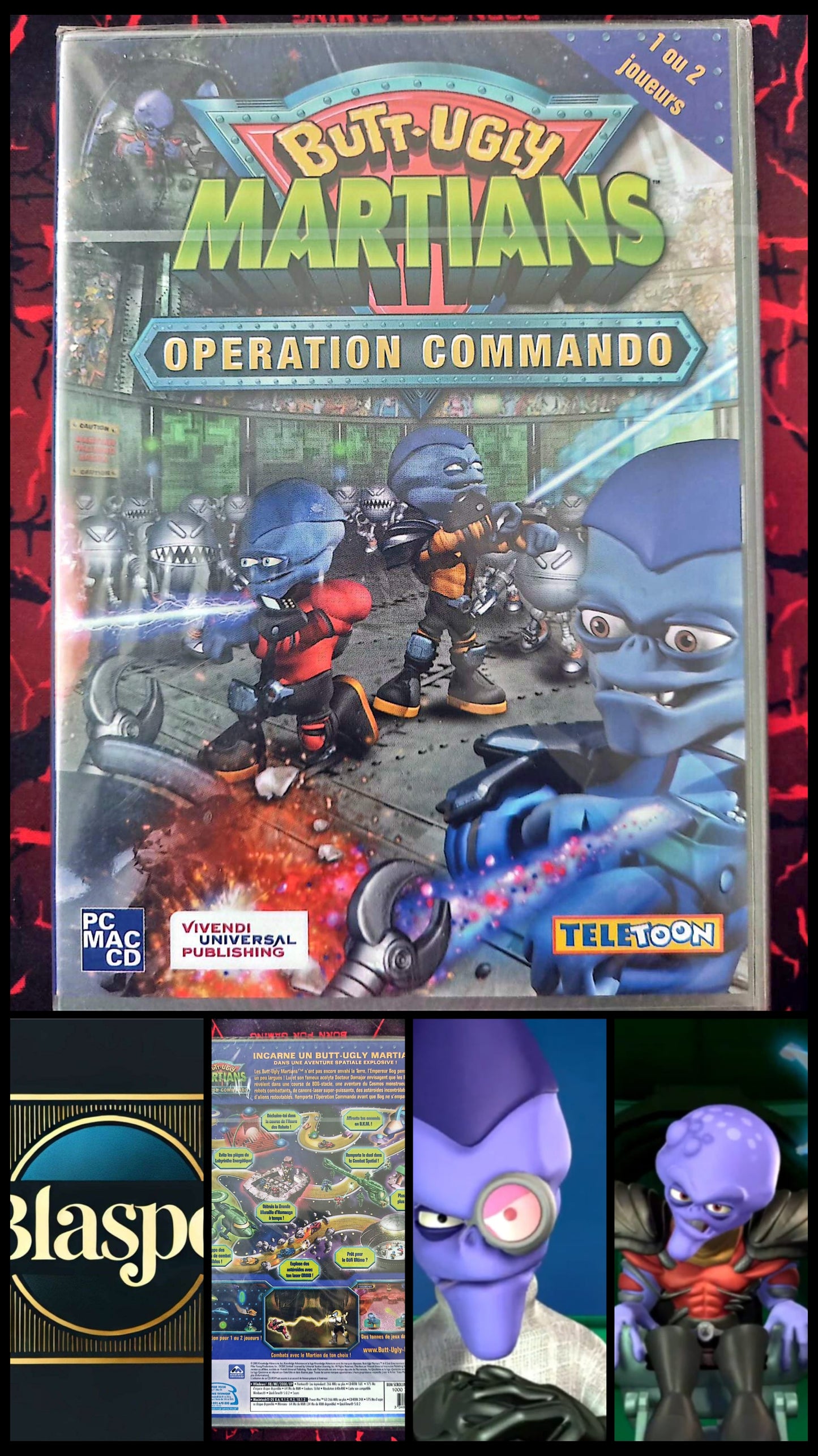 Butt-Ugly Martians Operation Commando Jeu PC/Mac CD – Action Arcade 1 à 2 Joueurs