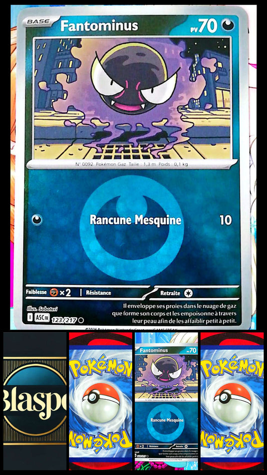 Carte Pokémon Fantominus 123/217 PV 70 – Carte Officielle Française – Pokémon Obscurité