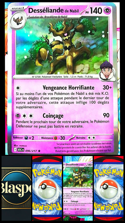 Carte Pokémon Desséliande de Nabil 096/217 PV 140 – Carte Officielle Française – Pokémon Psy