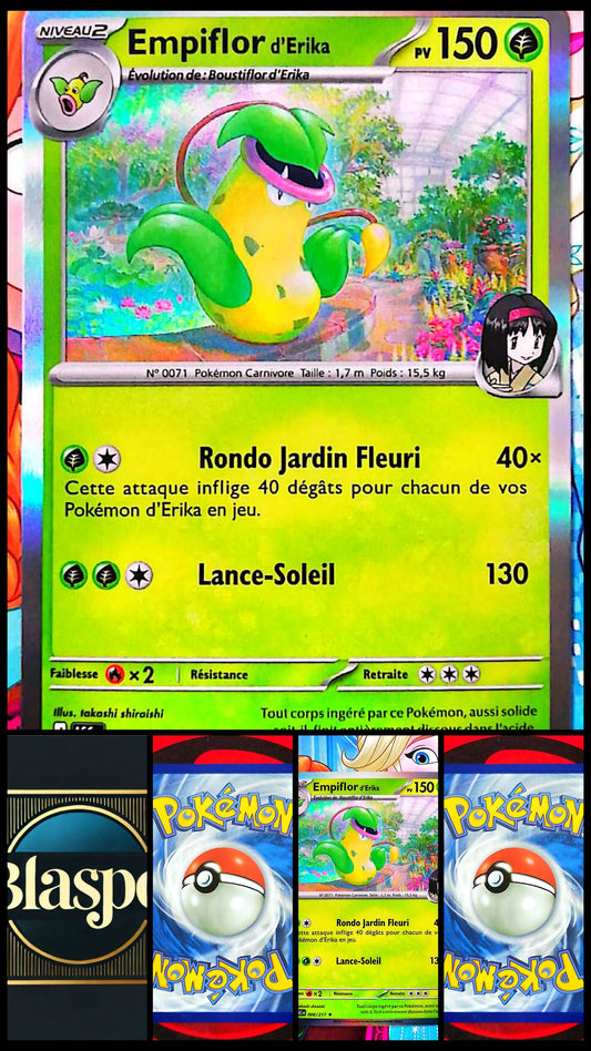 Carte Pokémon Empiflor d’Erika 006/217 PV 150 – Carte Officielle Française – Pokémon Plante