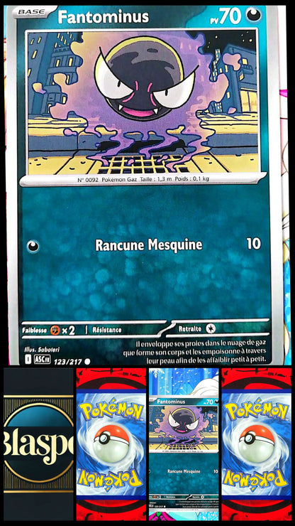 Carte Pokémon Fantominus 123/217 PV 70 – Carte Officielle Française – Pokémon Obscurité