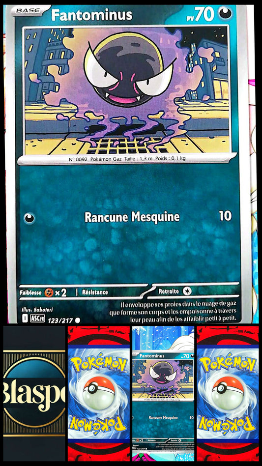 Carte Pokémon Fantominus 123/217 PV 70 – Carte Officielle Française – Pokémon Obscurité