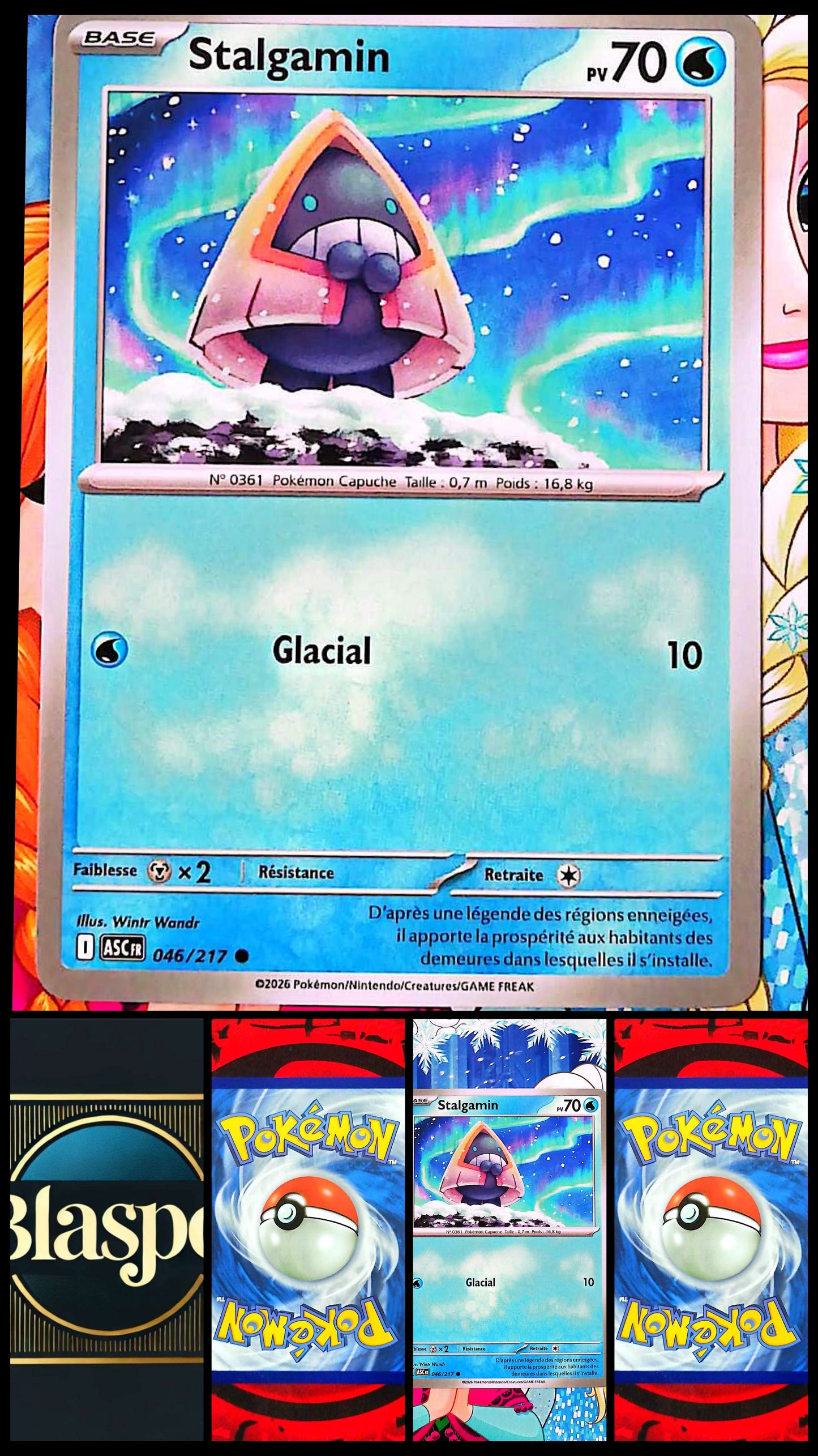 Carte Pokémon Stalgamin 046/217 PV 70 – Carte Officielle Française – Pokémon Eau