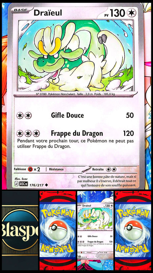 Carte Pokémon Draïeul 176/217 PV 130 – Carte Officielle Française – Pokémon Incolore