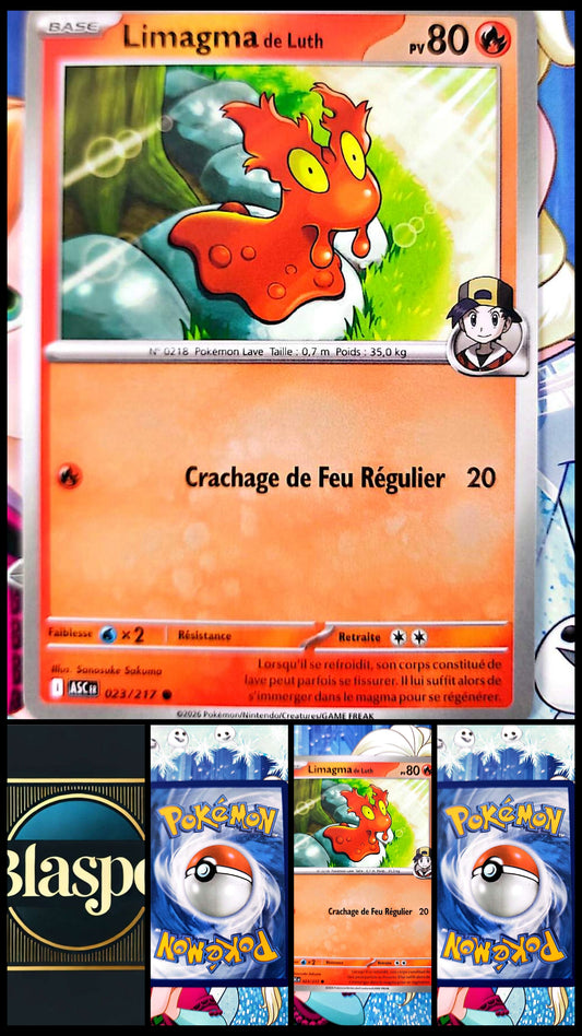 Carte Pokémon Limagma de Luth 023/217 – Carte Feu TCG Française