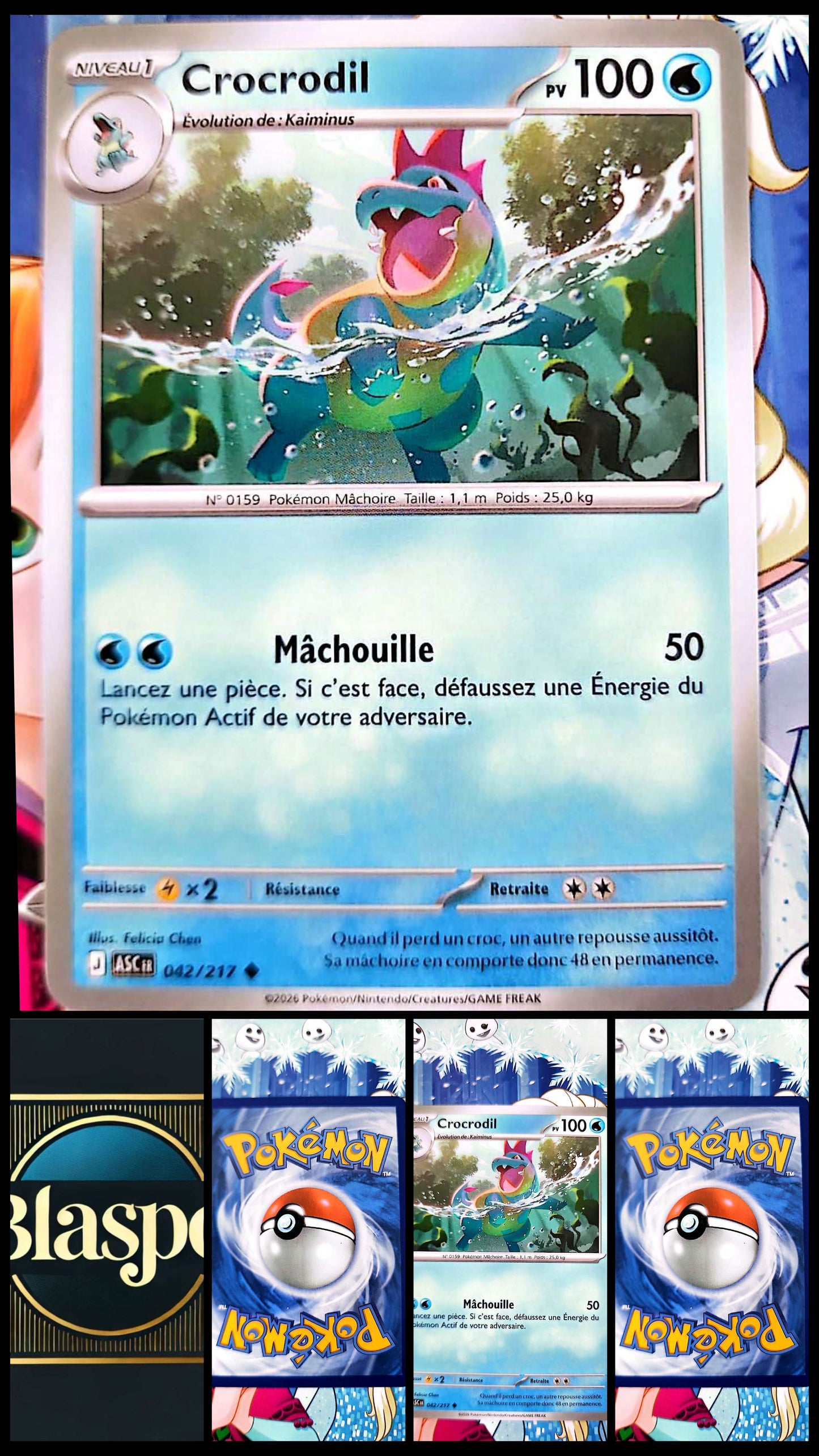 Carte Pokémon Crocrodil 042/217 – Carte Eau TCG Française