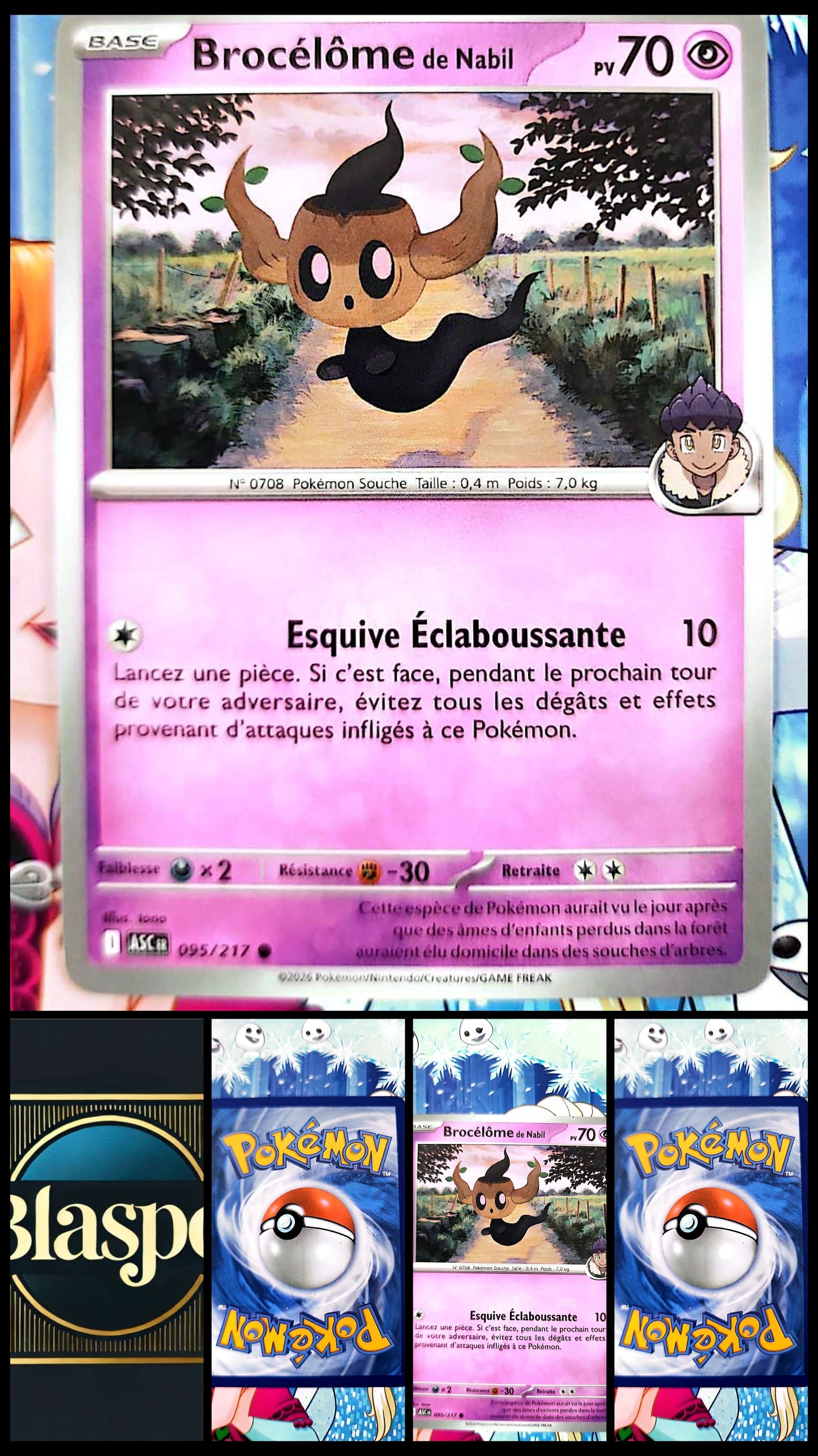 Carte Pokémon Brocélôme de Nabil 095/217 – Carte Psy TCG Française