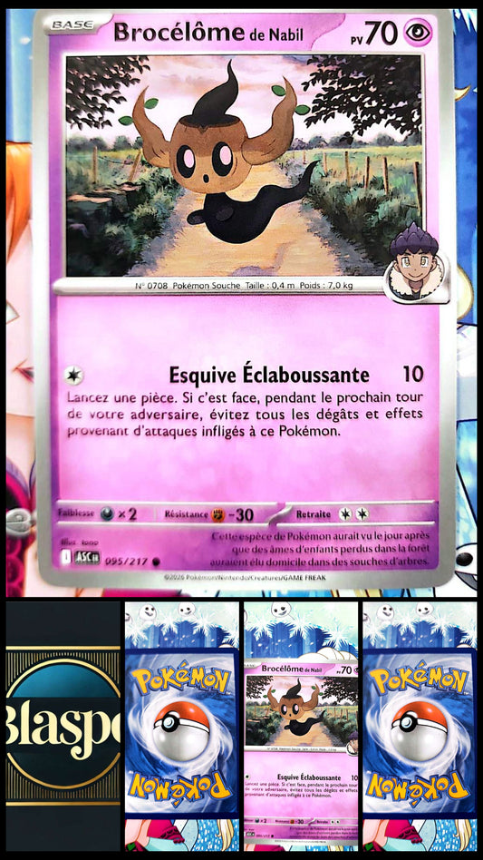 Carte Pokémon Brocélôme de Nabil 095/217 – Carte Psy TCG Française