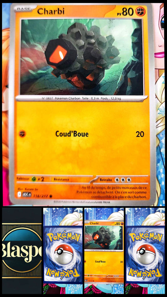Carte Pokémon Charbi 080 PV – Carte Feu TCG Française – Collection & Jeu