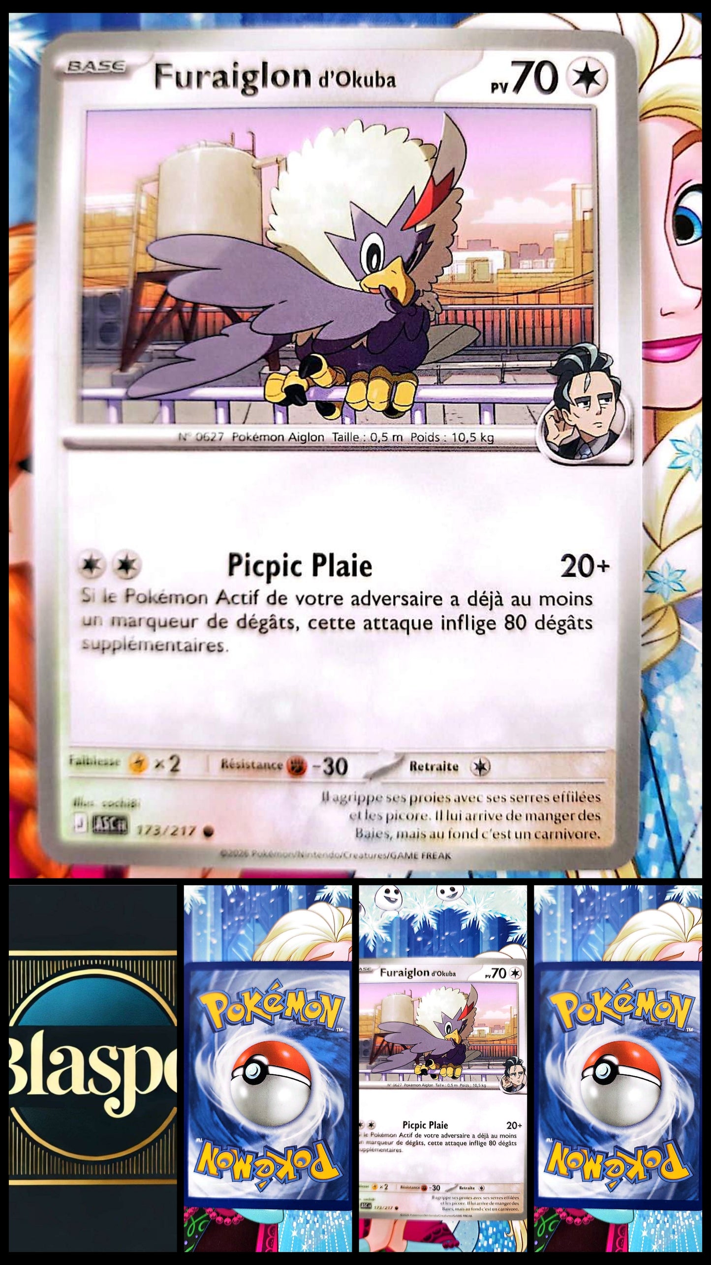 Carte Pokémon Furaiglon d’Okuba 173/217 – Carte Incolore TCG Française – Collection & Jeu