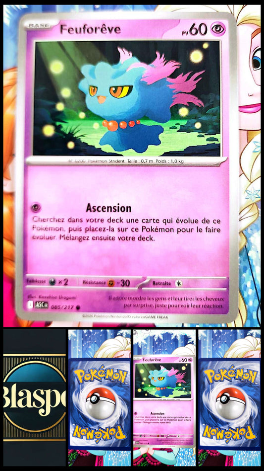 Carte Pokémon Feuforêve 085/217 – Carte Psy TCG Française – Pokémon Spectre – Collection & Jeu