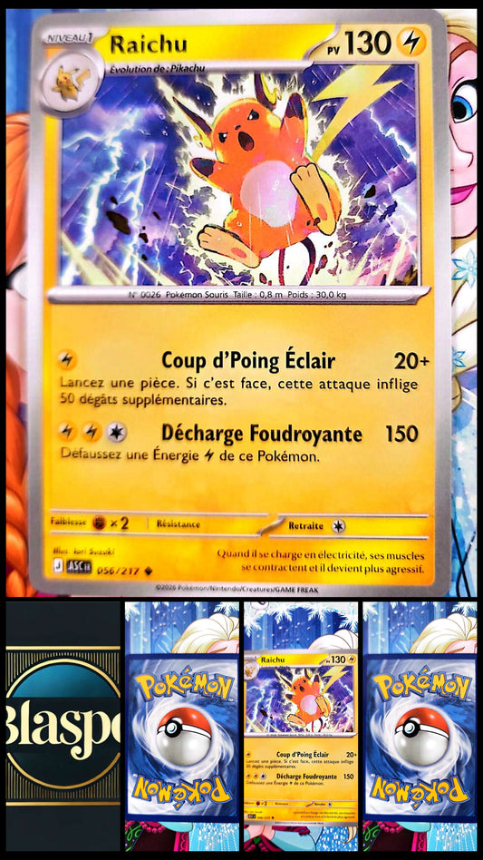Carte Pokémon Raichu 130 PV – Carte TCG Française – Type Électrique – Évolution de Pikachu