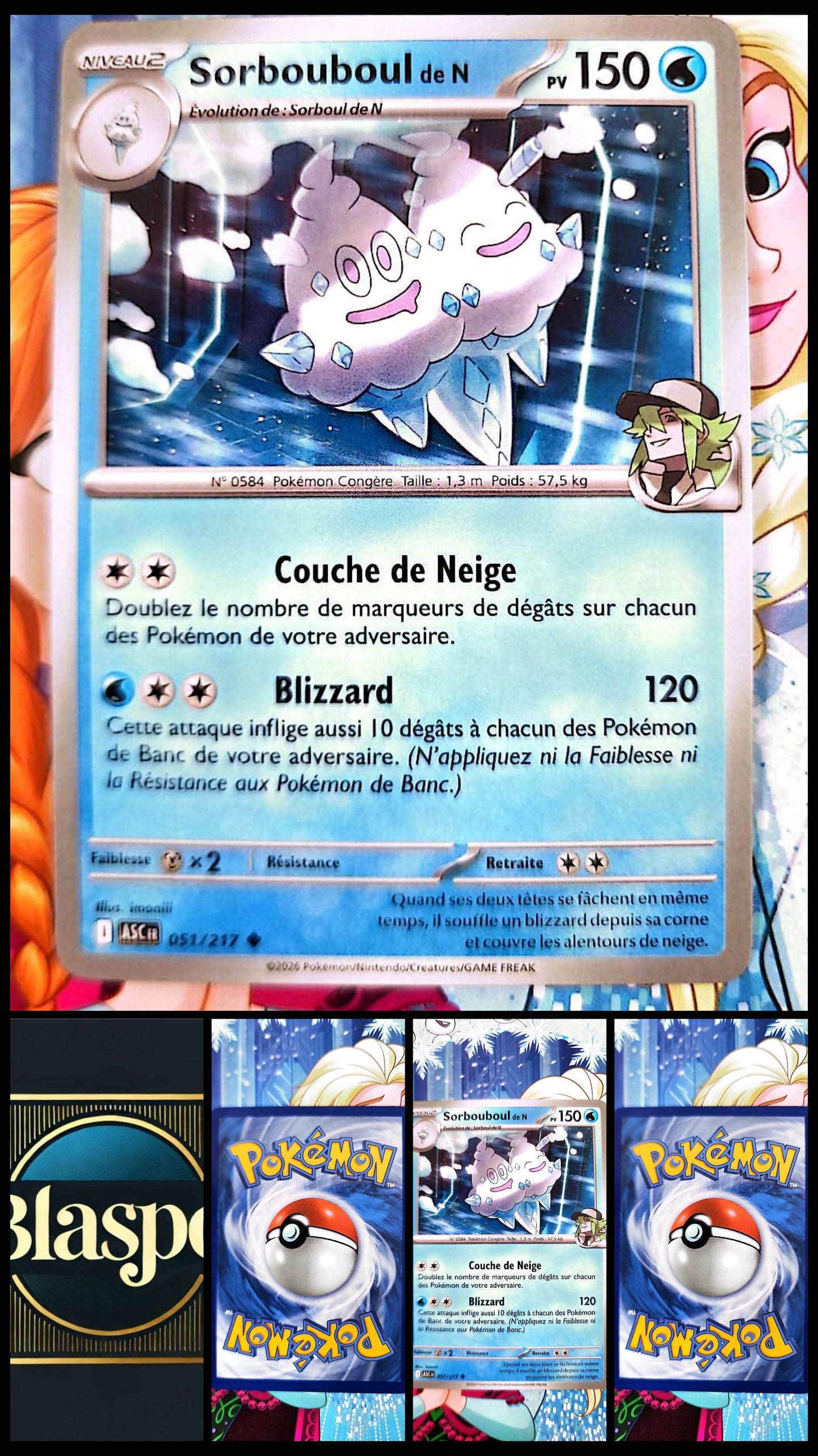Carte Pokémon Sorbouboul 150 PV – Carte TCG Française – Type Glace – Évolution