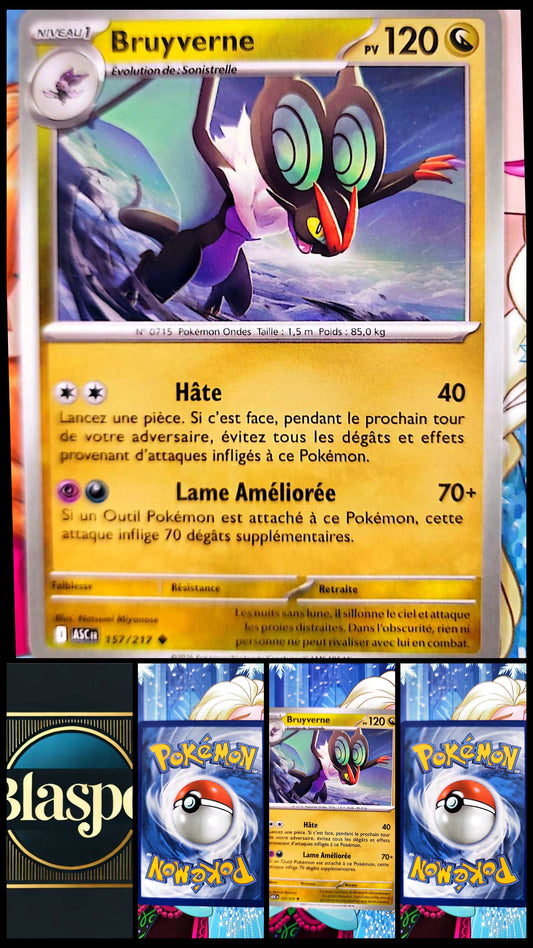 Carte Pokémon Bruyverne 157/217 – Carte TCG Française – Type Dragon – Attaques Hâte & Lame Améliorée
