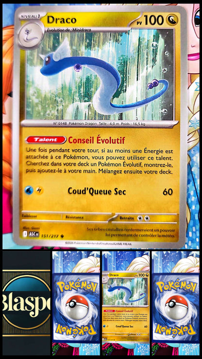 Carte Pokémon Eau/Électrik – Carte TCG Française – Attaque Coud’Queue Sec – Collection & Jeu