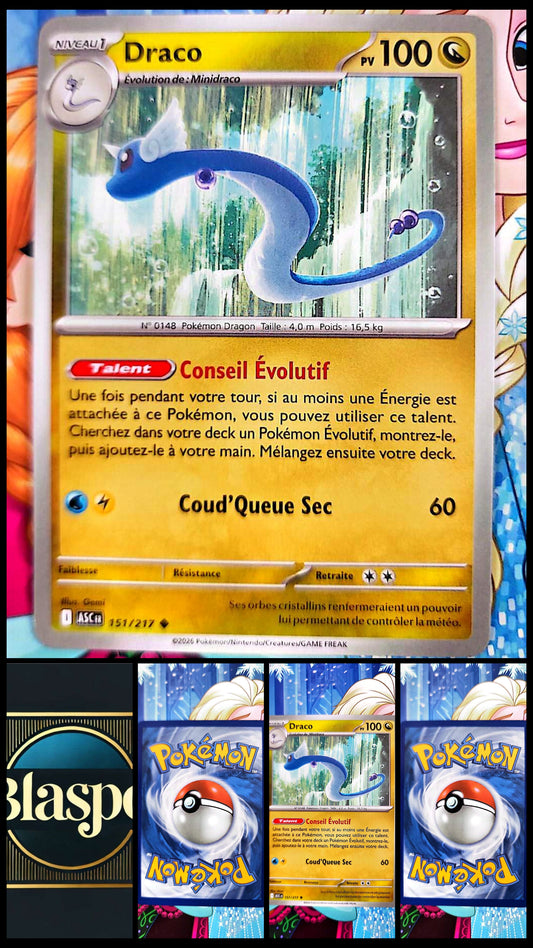 Carte Pokémon Eau/Électrik – Carte TCG Française – Attaque Coud’Queue Sec – Collection & Jeu