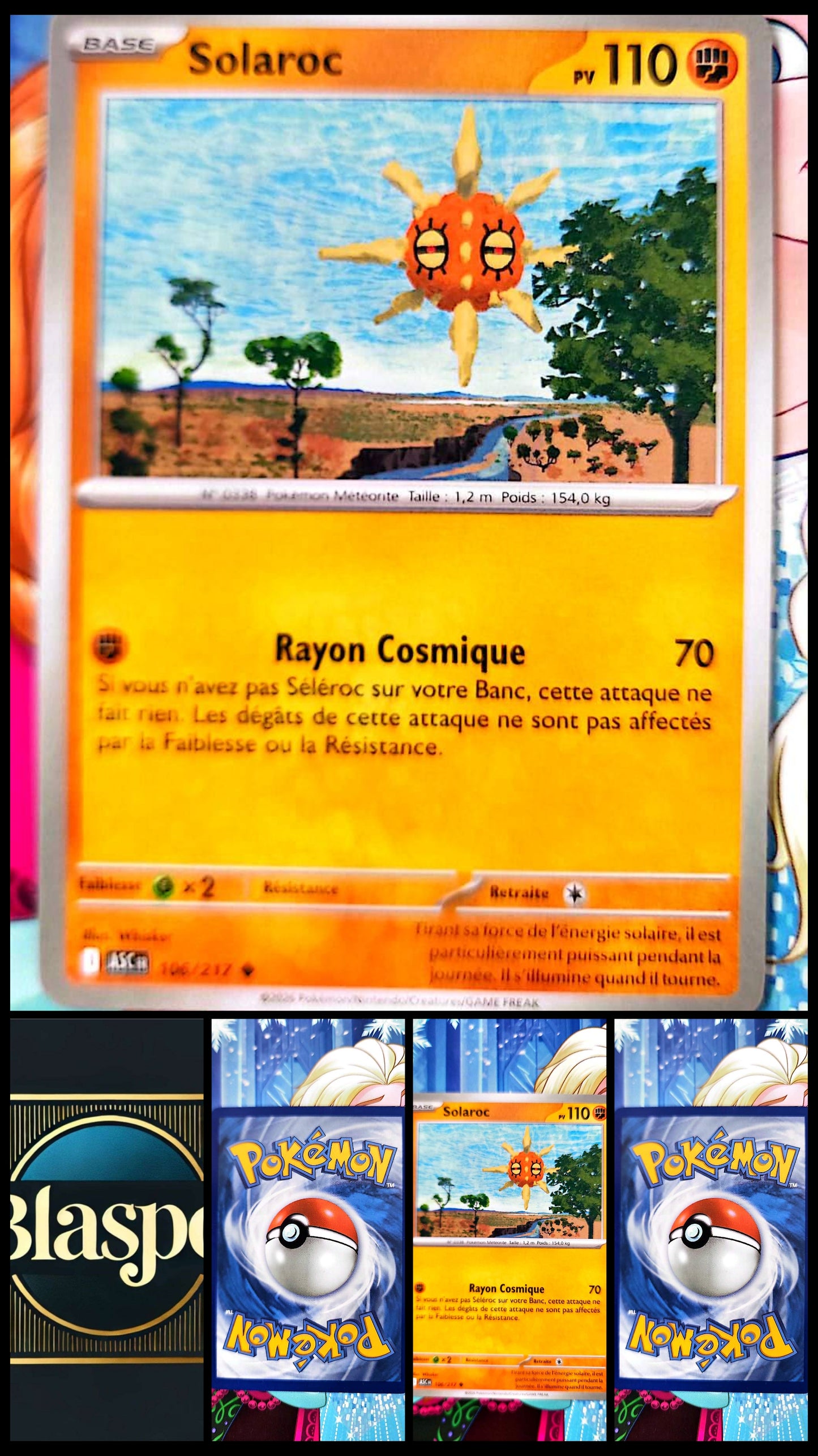 Carte Pokémon Solaroc 166/217 – 110 PV – Type Combat – Carte de Base TCG Française