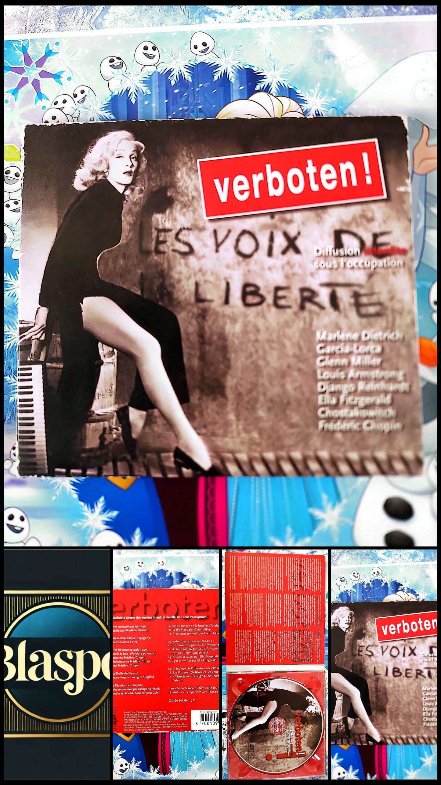 CD Verboten Compilation Musique Seconde Guerre Mondiale Marlène Dietrich Glenn Miller Louis Armstrong Jazz Classique
