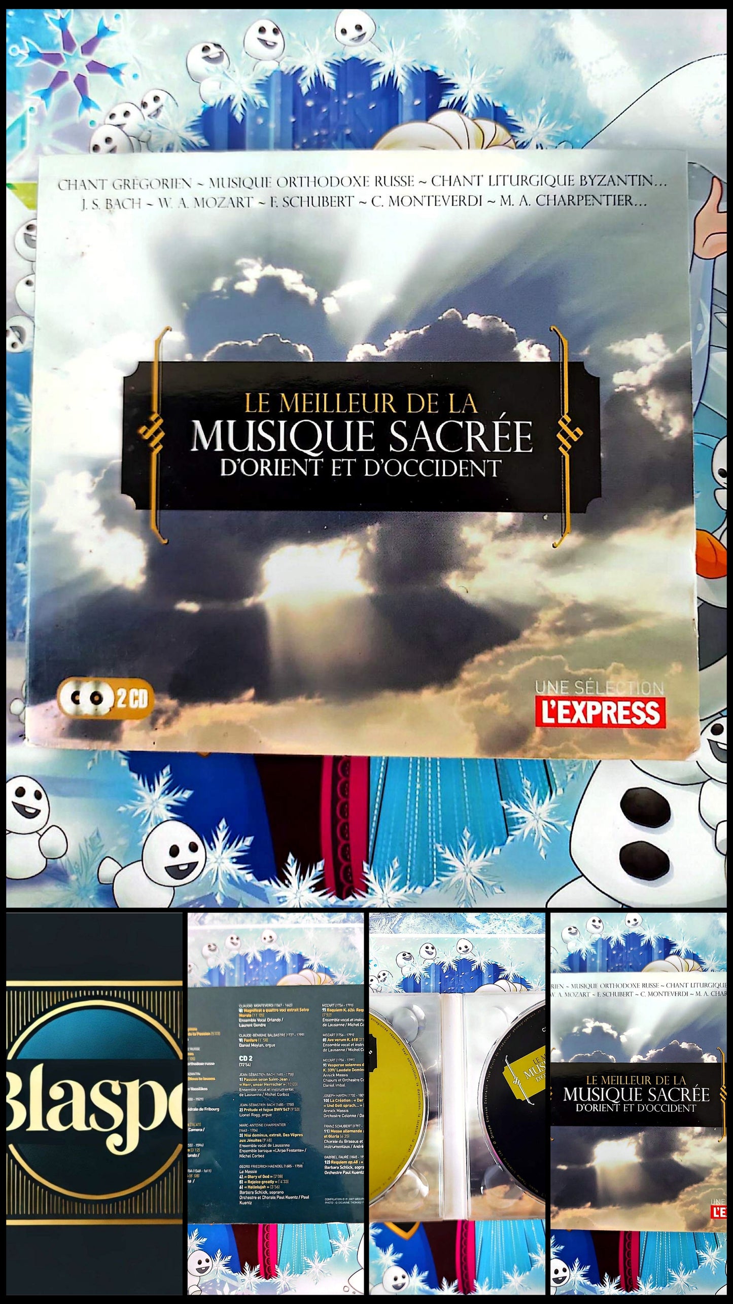 CD Le Meilleur de la Musique Sacrée Orient et Occident Coffret 2 CD Bach Mozart Schubert Chant Grégorien Classique