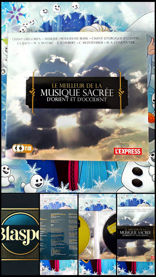CD Le Meilleur de la Musique Sacrée Orient et Occident Coffret 2 CD Bach Mozart Schubert Chant Grégorien Classique
