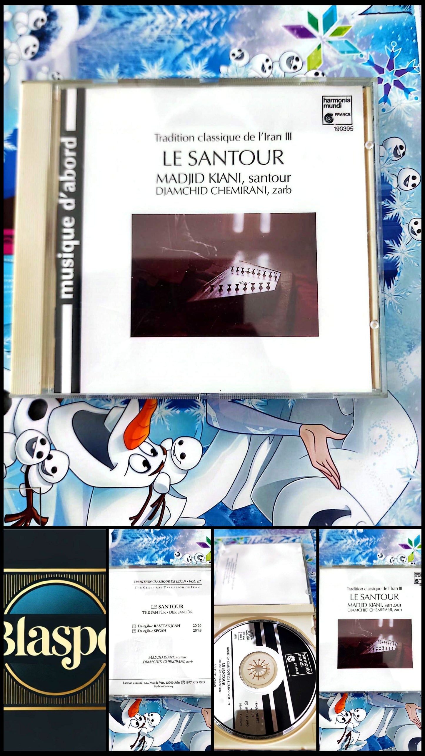 CD Le Santour Tradition Classique de l’Iran Vol 3 Madjid Kiani Djamchid Chemirani Musique du Monde