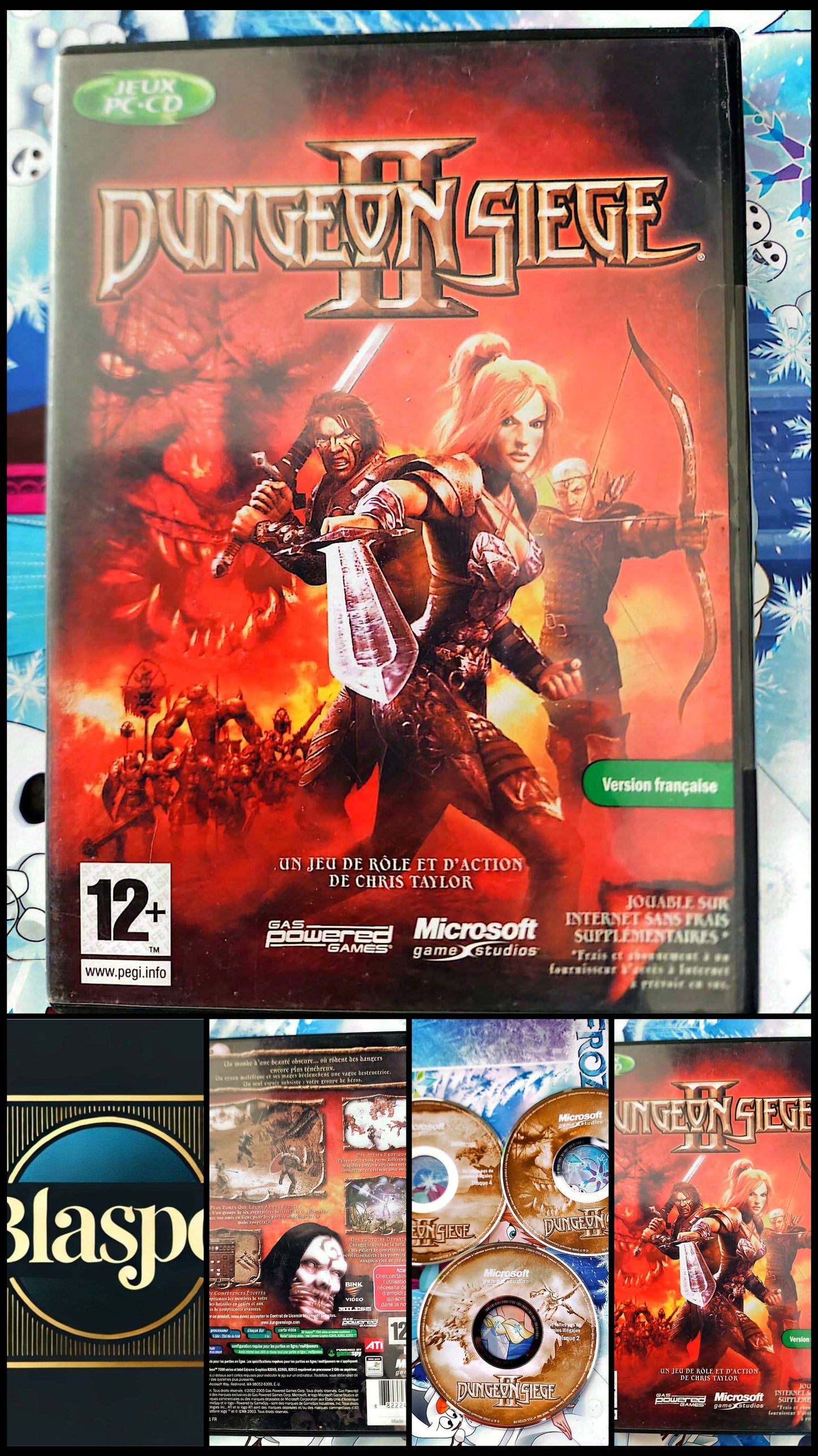 Jeu PC Dungeon Siege II Incomplet CD 2 3 4 Manque Disque 1 RPG Action Microsoft