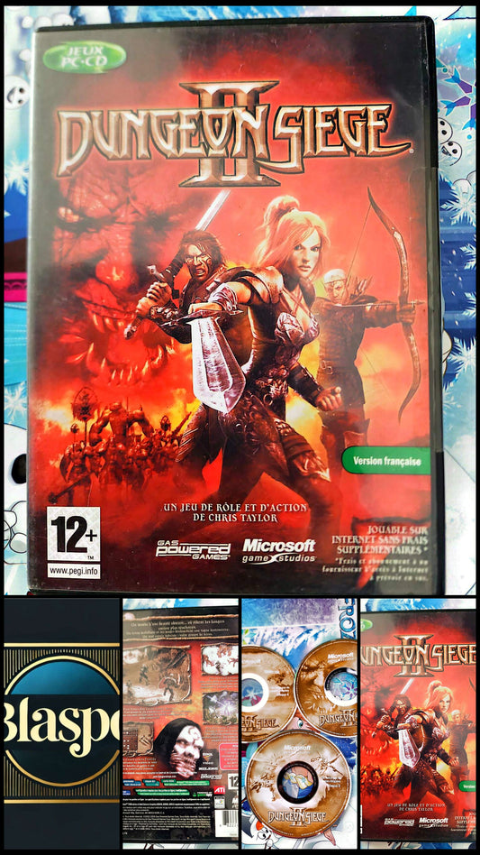 Jeu PC Dungeon Siege II Incomplet CD 2 3 4 Manque Disque 1 RPG Action Microsoft