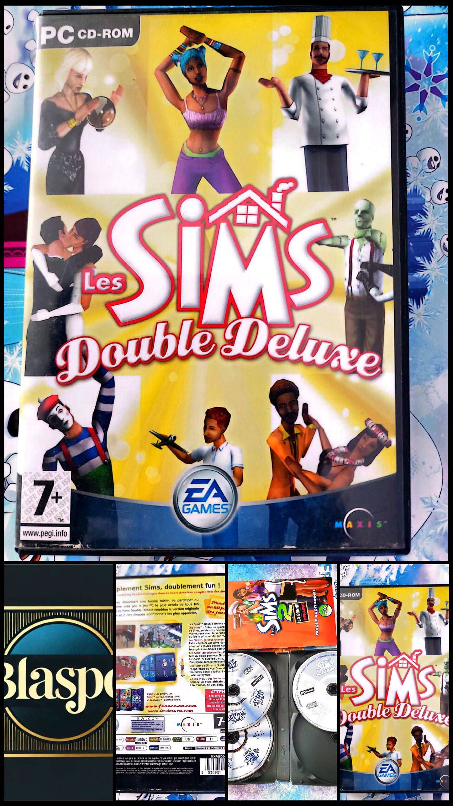 Jeu PC Les Sims Double Deluxe Incomplet CD-ROM Simulation EA Games Maxis