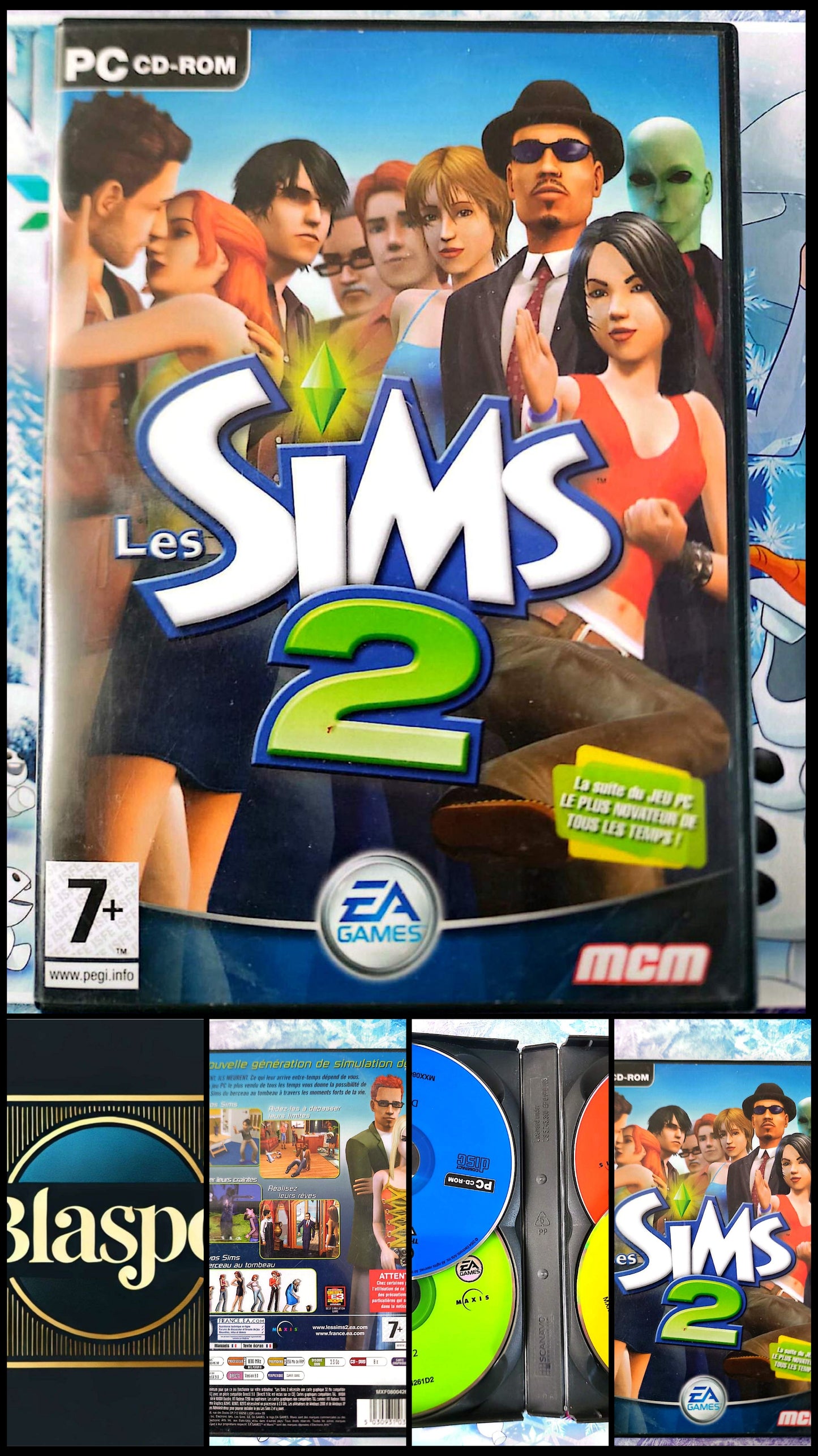 Les Sims 2 Jeu PC CD-ROM Complet 4 Disques Clé d’Installation Déjà Utilisée Simulation de Vie EA Games