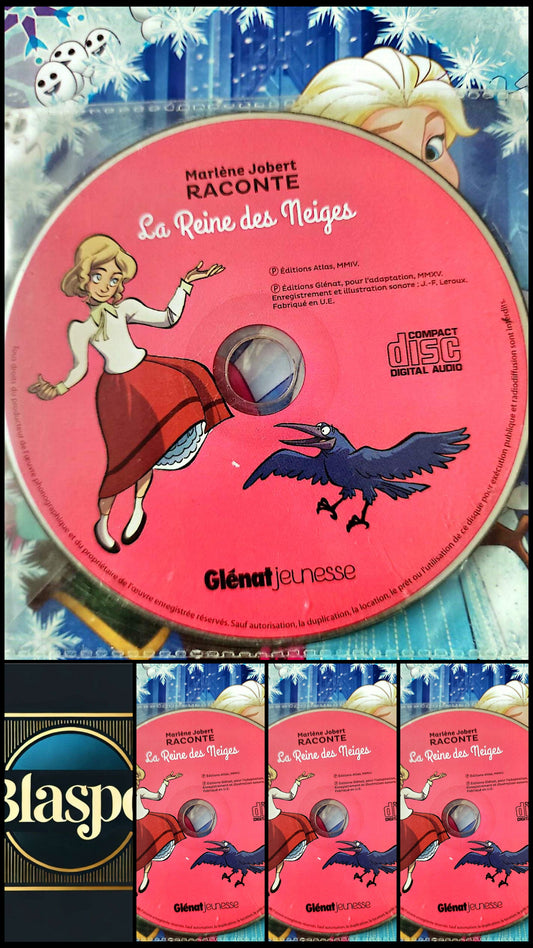 Marlène Jobert Raconte La Reine des Neiges CD uniquement sans Boîtier Audio Conte Enfant Français Glénat Jeunesse