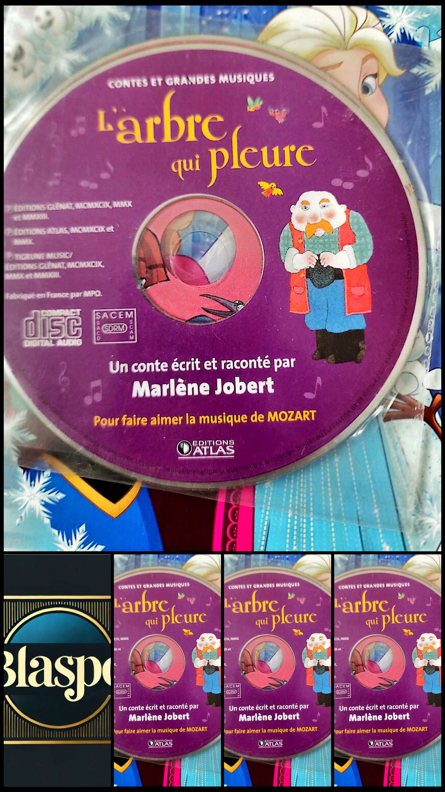 L’Arbre Qui Pleure Marlène Jobert CD Audio Conte Enfant Mozart Éditions Atlas CD Seul Français