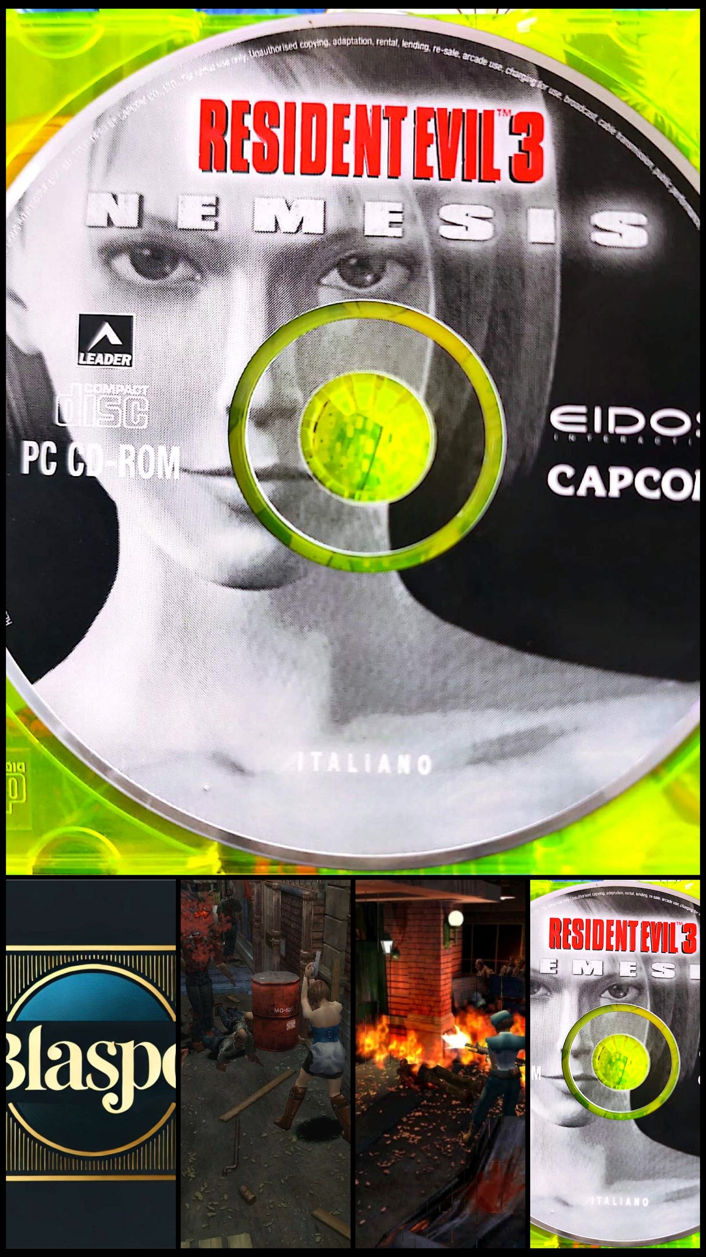 Resident Evil 3 Nemesis Jeu PC CD-ROM CD Uniquement Sans Boîtier Version Italienne Capcom