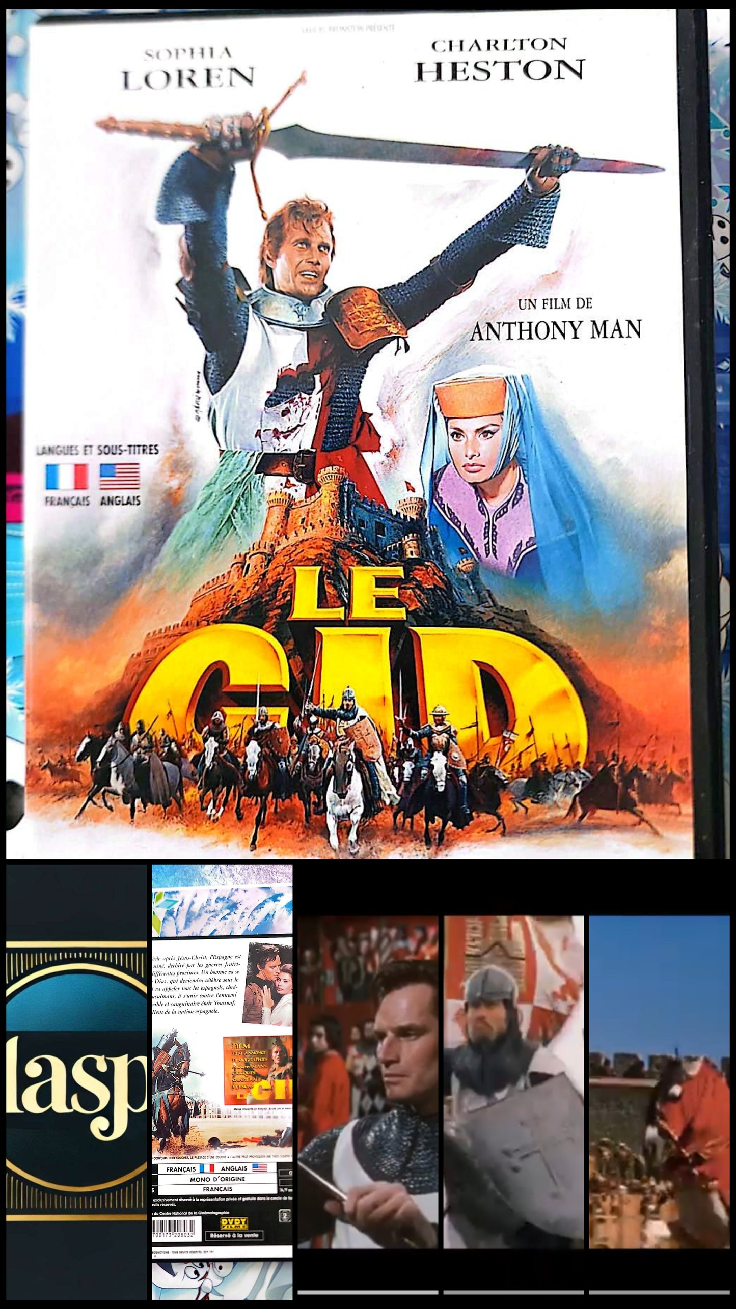 DVD Le Cid – Charlton Heston Sophia Loren – Film Historique Aventure Guerre Médiévale – DVD Français Anglais