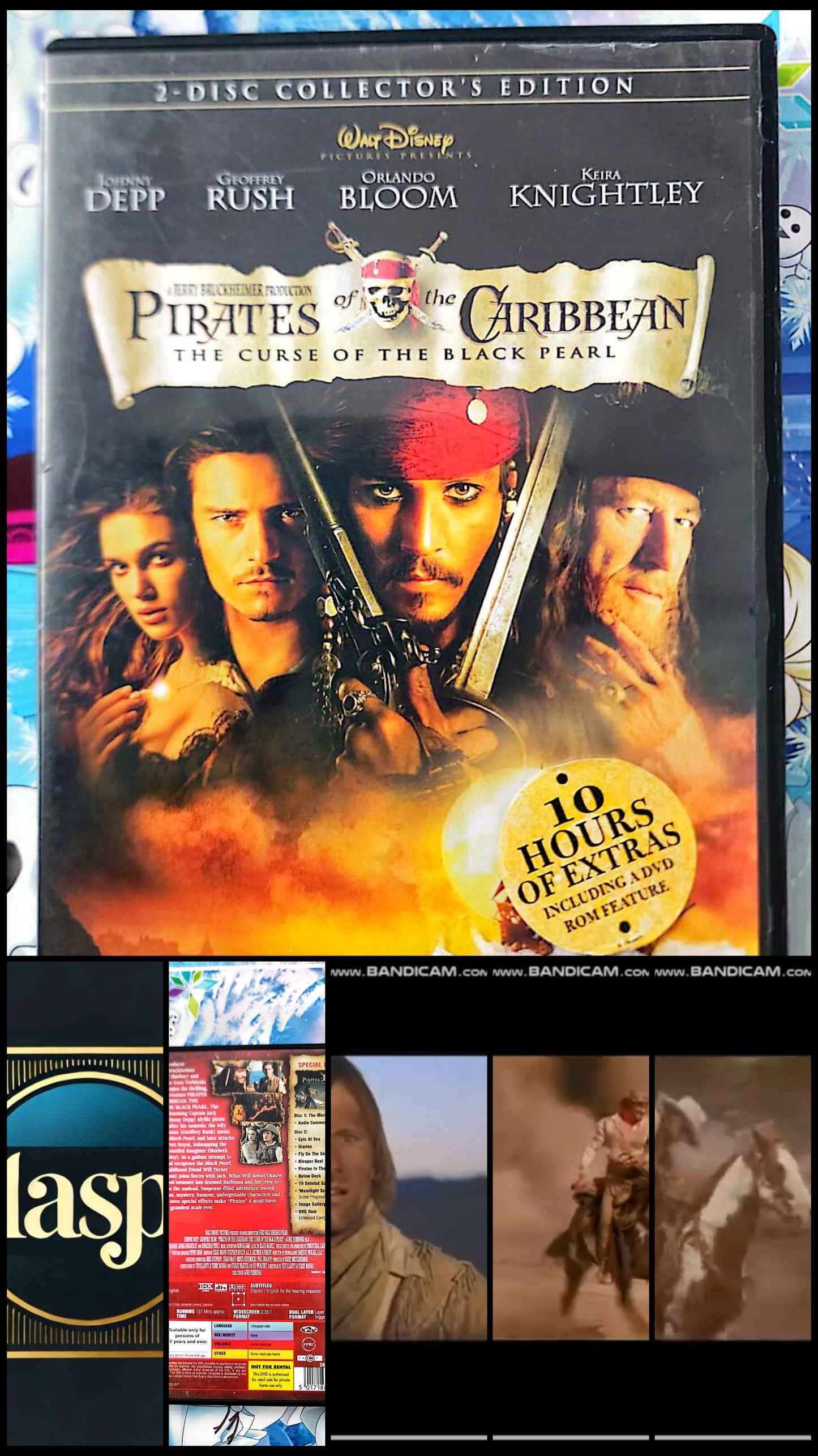Pirates des Caraïbes La Malédiction du Black Pearl DVD Collector 2 Disques Johnny Depp Orlando Bloom Keira Knightley Film Aventure Fantasy