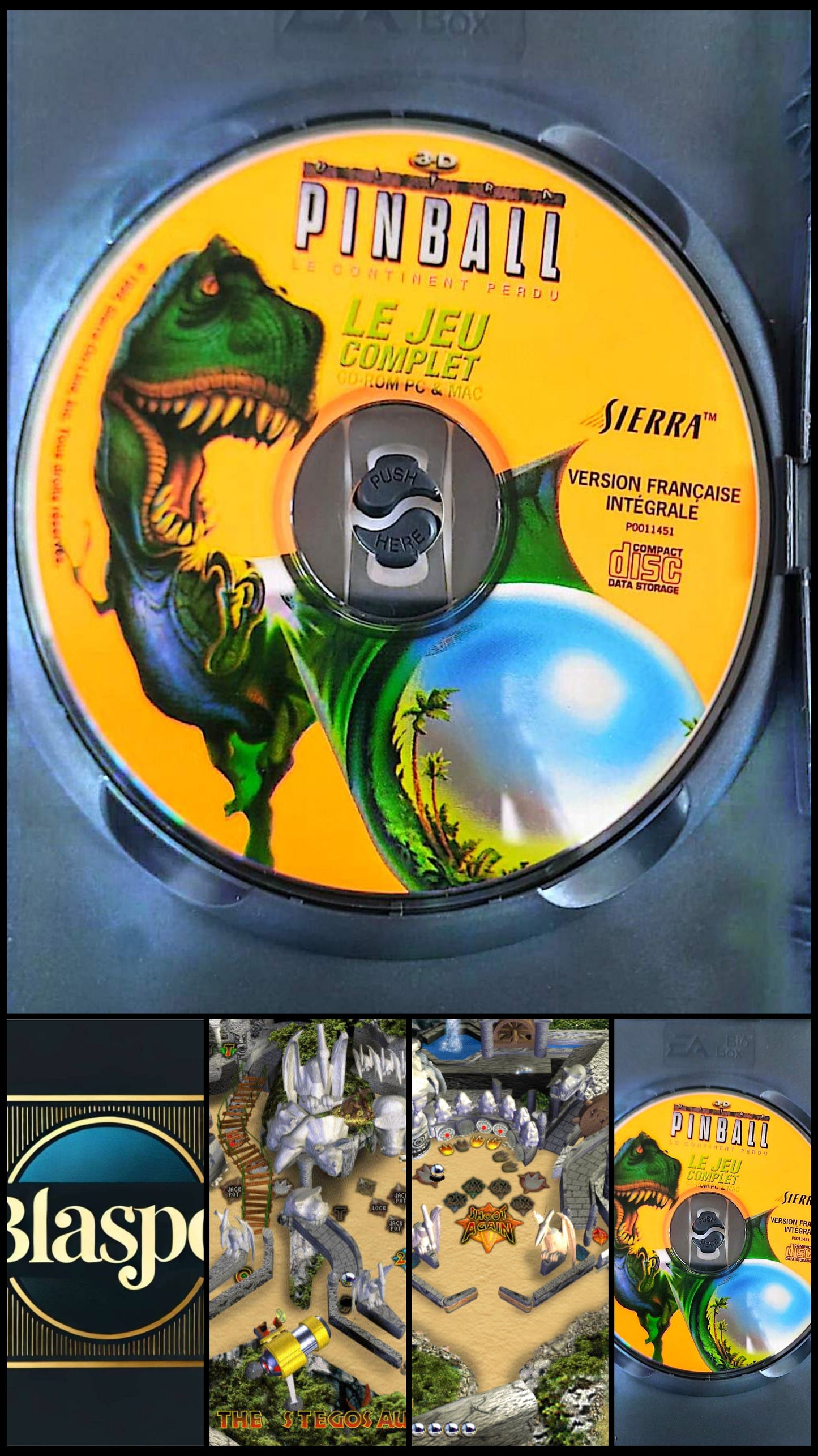 3D Ultra Pinball Le Continent Perdu Jeu PC Mac CD-ROM Seul Français Sierra Occasion