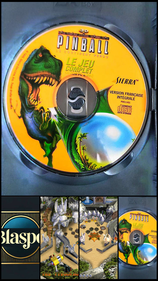 3D Ultra Pinball Le Continent Perdu Jeu PC Mac CD-ROM Seul Français Sierra Occasion