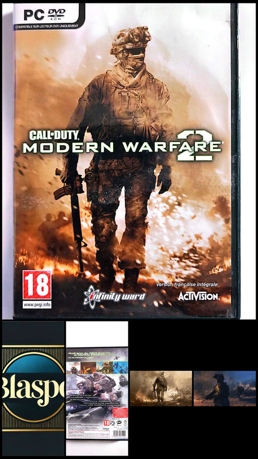 Call of Duty Modern Warfare 2 PC DVD-ROM Édition Française 2 Disques Version Collection Sans Clé Steam Fonctionnelle