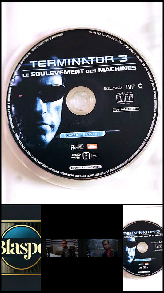 Terminator 3 : Le Soulèvement des Machines DVD Film Science-Fiction Action Arnold Schwarzenegger CD Seul Sans Boîtier