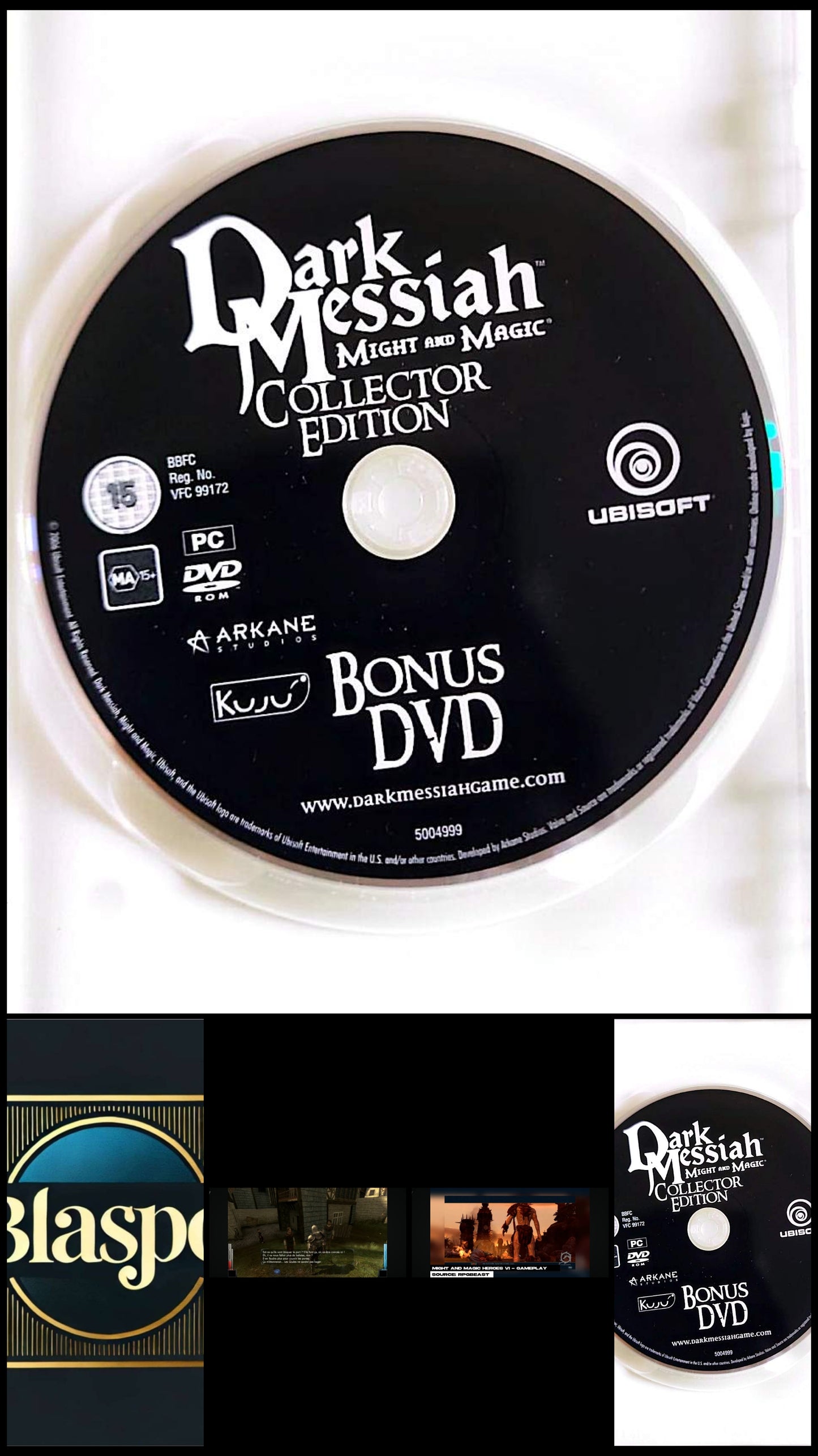 Dark Messiah Might and Magic Collector Edition Bonus DVD PC CD Seul Sans Boîtier Ubisoft