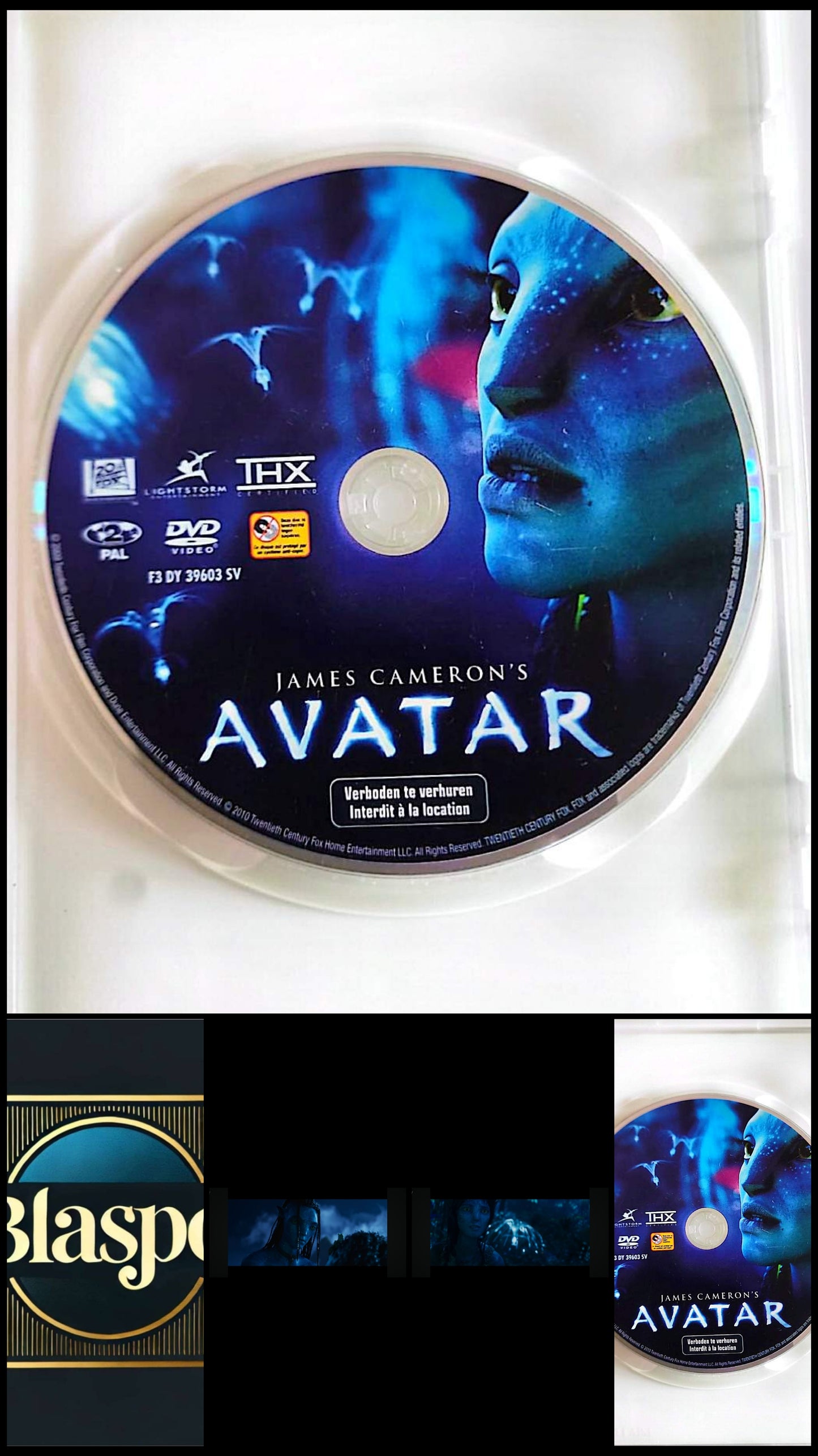 Avatar DVD Film Science-Fiction James Cameron CD Seul Sans Boîtier