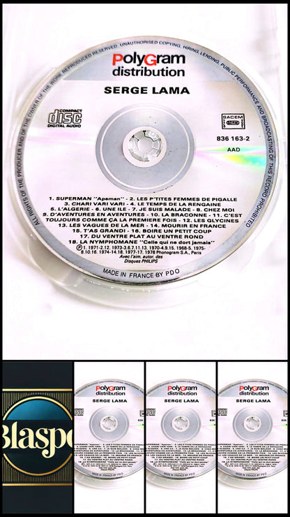 Serge Lama – Compilation Best Of CD Audio CD Seul Sans Boîtier Chansons Françaises